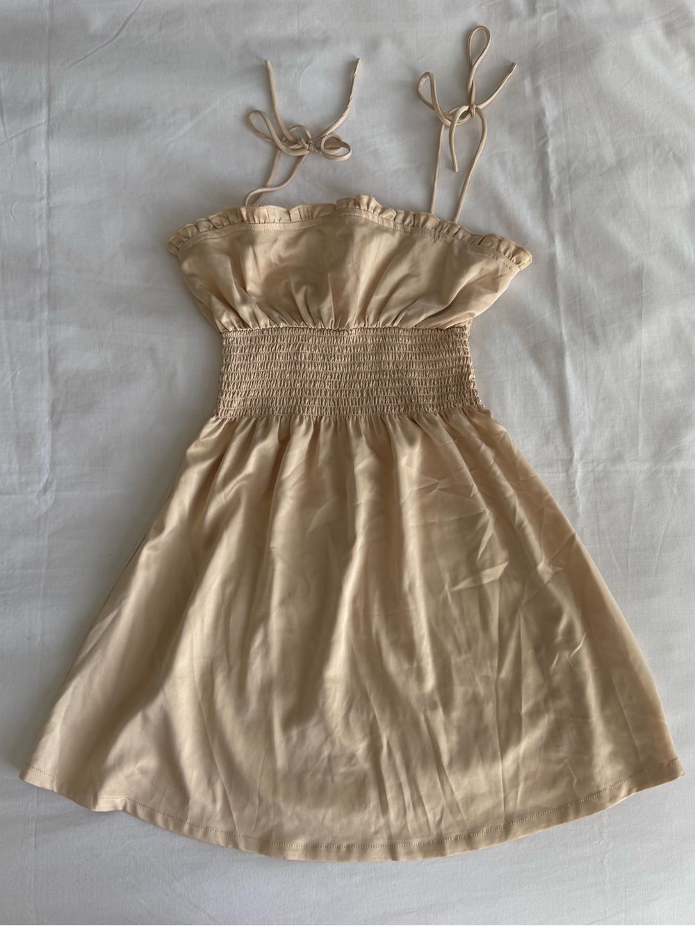 437 Paloma Babydoll Dress in champagne - Picture 2 of 7
